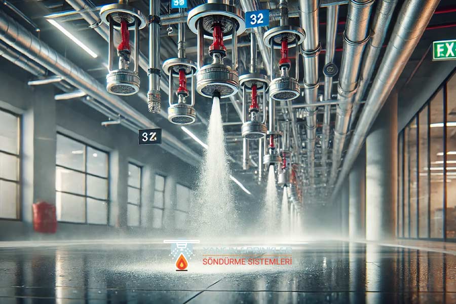 Sprinkler Yangın Söndürme Sistemi Depolar ve Endüstriyel Tesisler - Sprinkler Söndürme Sistemi